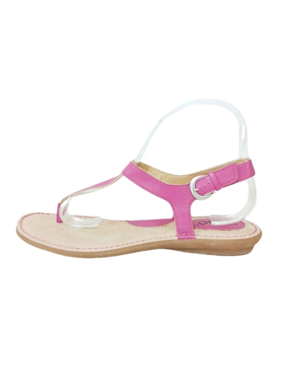 B.o.c. Sandals Women's 9 Pink Strappy Faux Leather Adjustable Casual Shoes